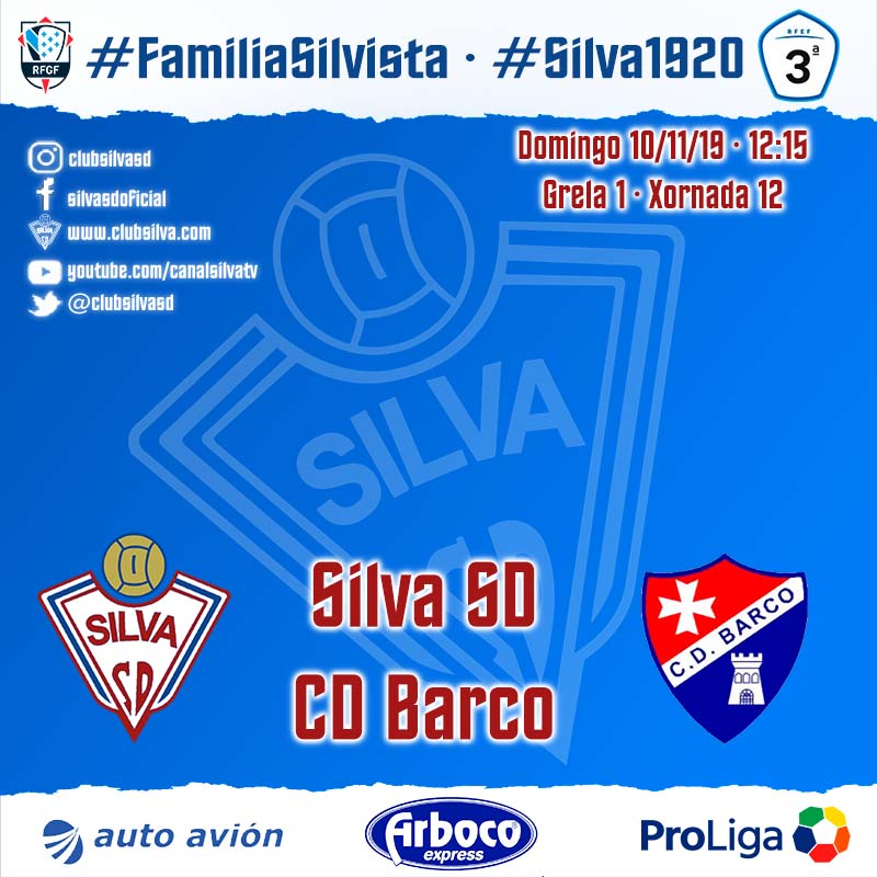 Horario jornada 12: Silva SD – CD Barco