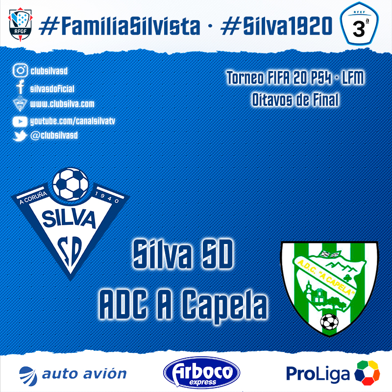A Capela, primer rival para el #Silva1920 de Ríos en el torneo de Fútbol LFM FIFA 20